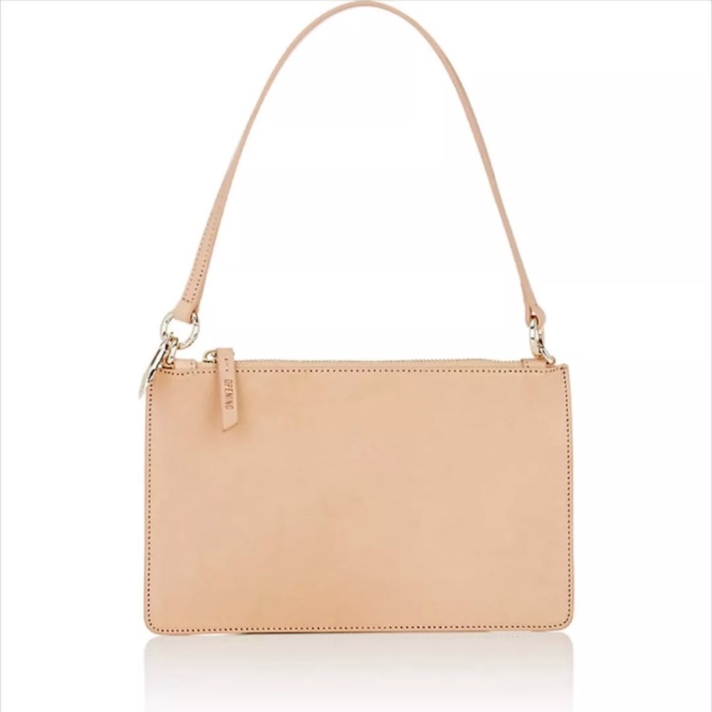 Opening ceremony leather Tan clutch